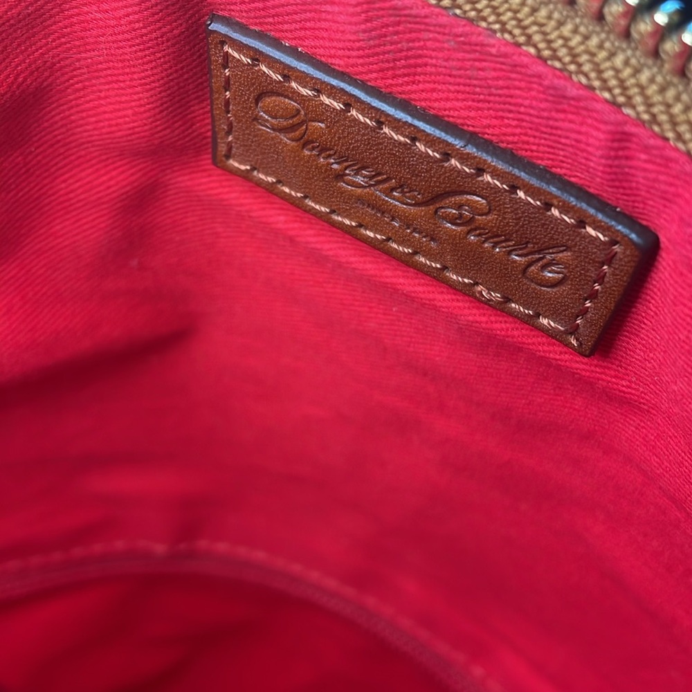 Dooney & Bourke Small Foldover Zip Crossbody in Pebble Grain Leather in Brown - Picture 9 of 16